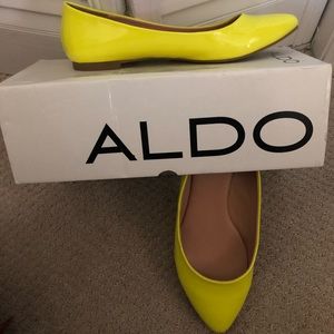 Neon yellow flats